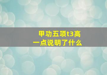 甲功五项t3高一点说明了什么