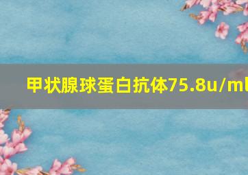 甲状腺球蛋白抗体75.8u/ml