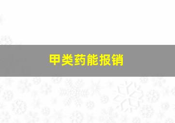 甲类药能报销