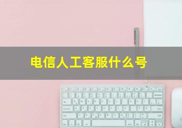 电信人工客服什么号