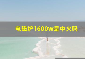 电磁炉1600w是中火吗