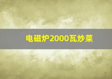 电磁炉2000瓦炒菜