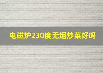 电磁炉230度无烟炒菜好吗