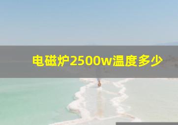 电磁炉2500w温度多少