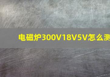 电磁炉300V18V5V怎么测