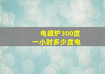 电磁炉300度一小时多少度电