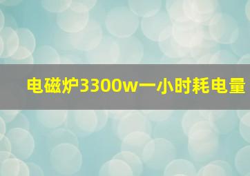 电磁炉3300w一小时耗电量