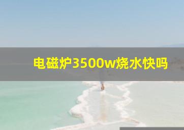 电磁炉3500w烧水快吗