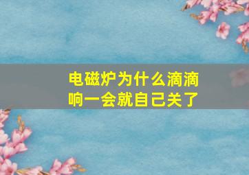 电磁炉为什么滴滴响一会就自己关了