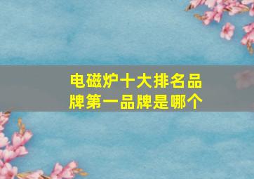 电磁炉十大排名品牌第一品牌是哪个