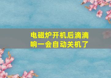 电磁炉开机后滴滴响一会自动关机了