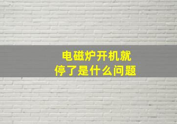 电磁炉开机就停了是什么问题