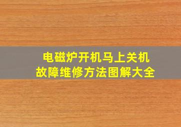 电磁炉开机马上关机故障维修方法图解大全