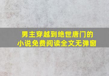 男主穿越到绝世唐门的小说免费阅读全文无弹窗