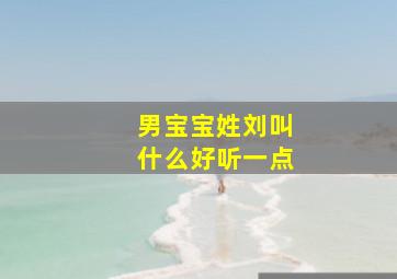 男宝宝姓刘叫什么好听一点