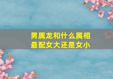 男属龙和什么属相最配女大还是女小