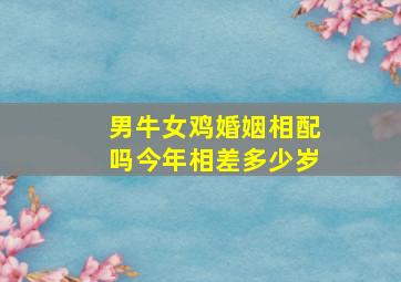 男牛女鸡婚姻相配吗今年相差多少岁