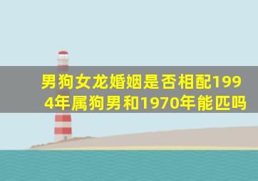 男狗女龙婚姻是否相配1994年属狗男和1970年能匹吗