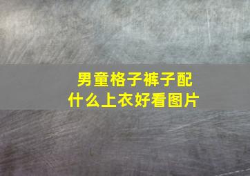 男童格子裤子配什么上衣好看图片