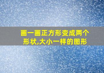 画一画正方形变成两个形状,大小一样的图形