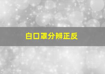 白口罩分辨正反