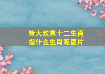 皆大欢喜十二生肖指什么生肖呢图片