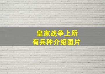 皇家战争上所有兵种介绍图片