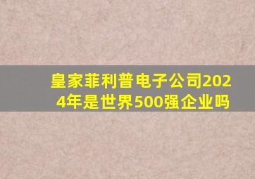 皇家菲利普电子公司2024年是世界500强企业吗