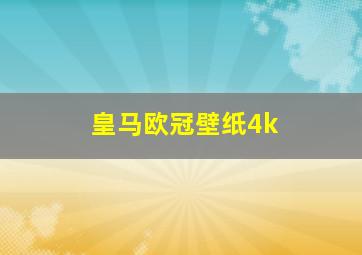 皇马欧冠壁纸4k