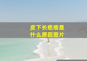 皮下长疙瘩是什么原因图片