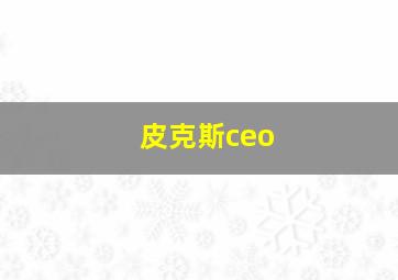 皮克斯ceo