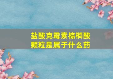 盐酸克霉素棕榈酸颗粒是属于什么药