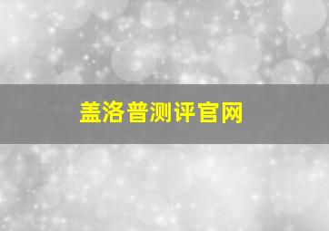 盖洛普测评官网