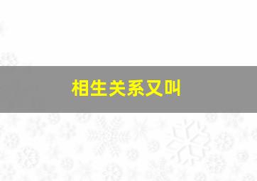 相生关系又叫