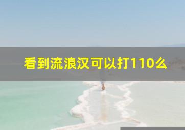 看到流浪汉可以打110么