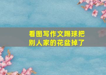 看图写作文踢球把别人家的花盆掉了