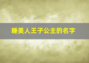 睡美人王子公主的名字