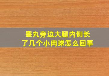 睾丸旁边大腿内侧长了几个小肉球怎么回事