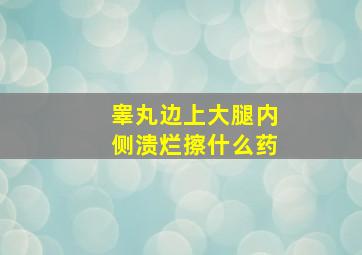 睾丸边上大腿内侧溃烂擦什么药