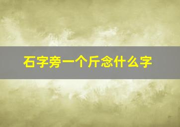 石字旁一个斤念什么字