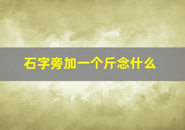 石字旁加一个斤念什么