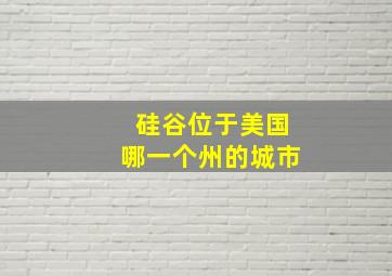 硅谷位于美国哪一个州的城市