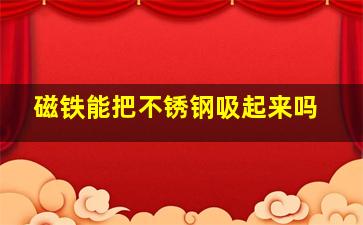 磁铁能把不锈钢吸起来吗