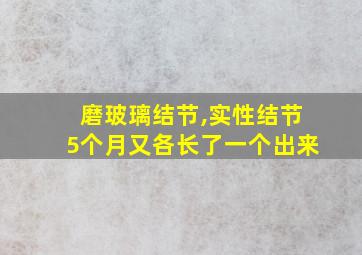 磨玻璃结节,实性结节5个月又各长了一个出来