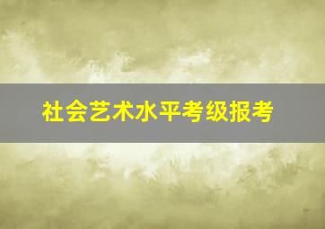 社会艺术水平考级报考