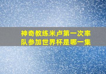 神奇教练米卢第一次率队参加世界杯是哪一集