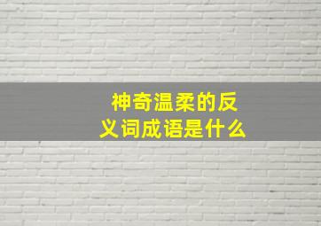 神奇温柔的反义词成语是什么