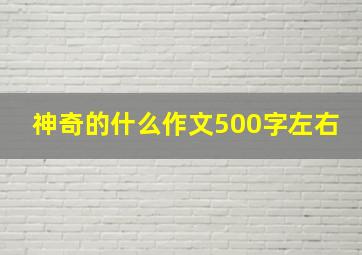 神奇的什么作文500字左右