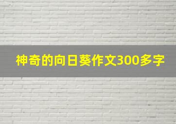 神奇的向日葵作文300多字