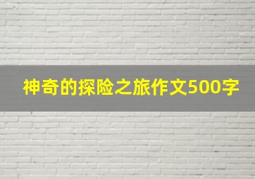 神奇的探险之旅作文500字